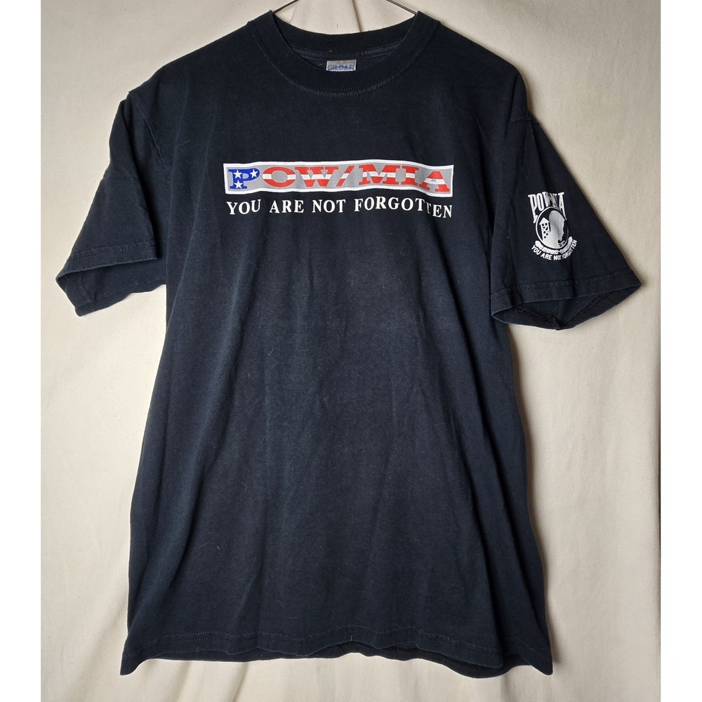 POW/MIA You Are Not Forgotten Shirt-Mens Medium-Veterans,American‎ Flag